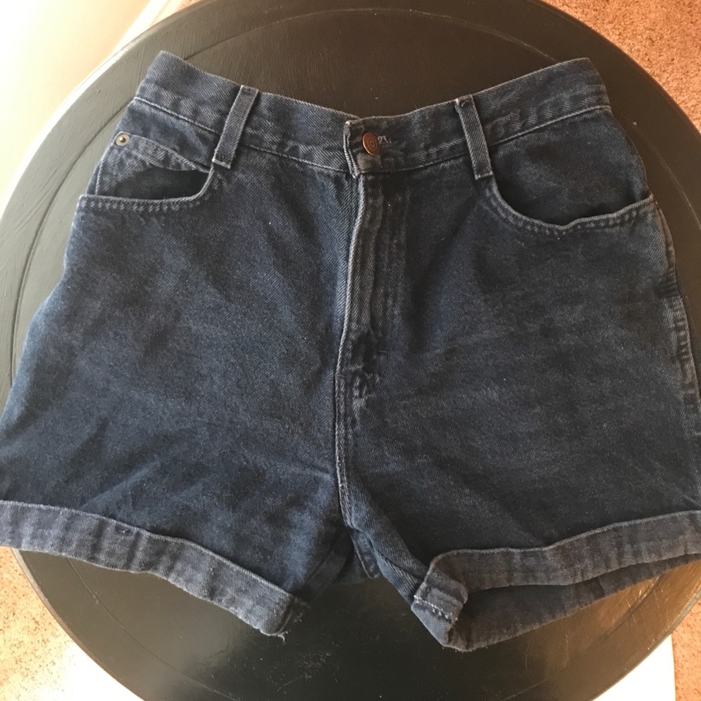 High waisted jean shorts